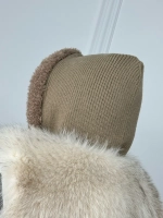 капор зимний и осенний капюшон- снуд вязаный ангора