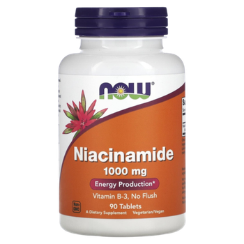 Now Foods Niacinamide 1000 mg 90 Tablets , Никотинамид В-3