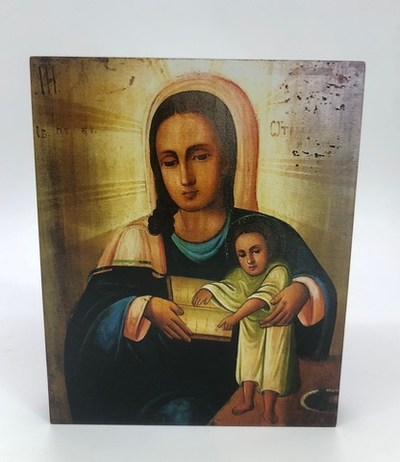 Отрокоучительница Божья Матерь 10х8 икона на ливкасе