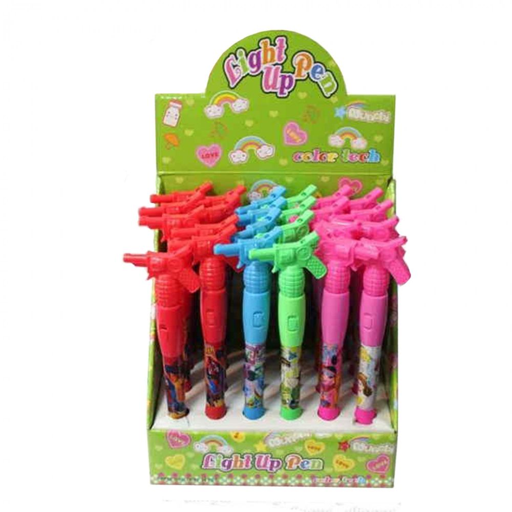 Ручка шариковая "Пистолет", 0,7 мм, синяя, круглый, цветной, свисток, пластиковый корпус, карт. уп.