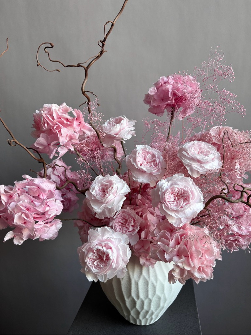 Композиция в кашпо Лунария