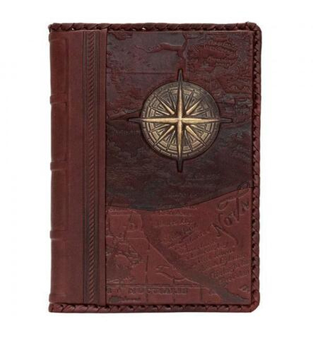 Ежедневник А5 «Роза Ветров». Цвет коричневый