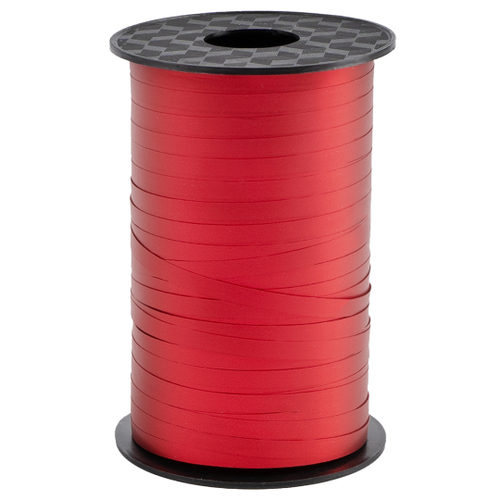 Лента полипропиленовая (0,5 см*250 м) Красный, Матовый металл, 1 шт.