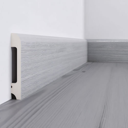 Плинтус дюрополимерный Solid 8 UHD05/80 Дуб Серебристый 80х13х2400 мм