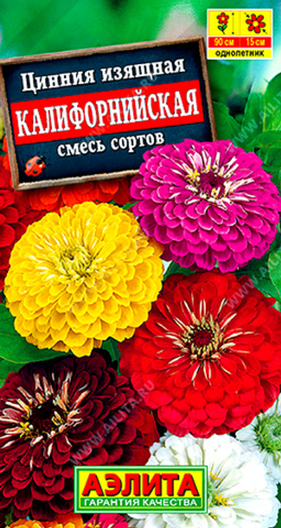 Цинния Калифорнийская, смесь сортов