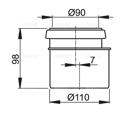 Переходник комплект Alcadrain 90/110 (M907)