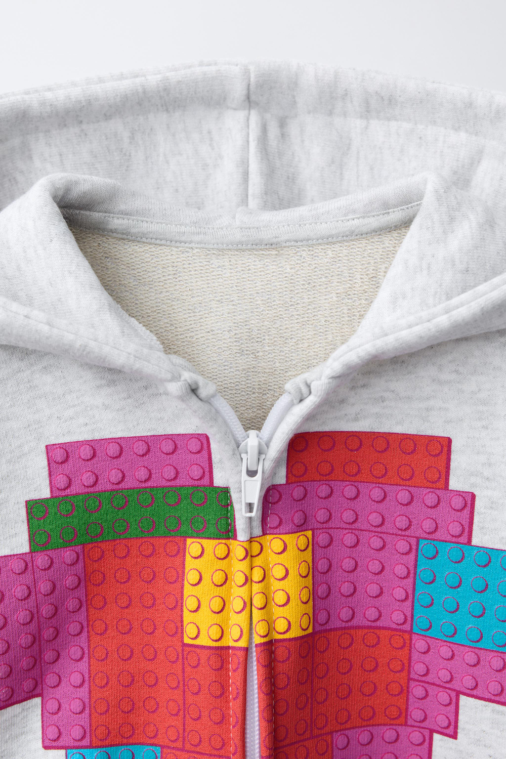 ZARA ТОЛСТОВКА НА МОЛНИИ LEGO®, СЕРЫЙ МЕЛАНЖ