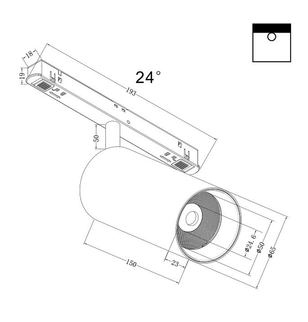 Трековый светильник Maytoni Technical TR032-4-20W3K-S-DS-B