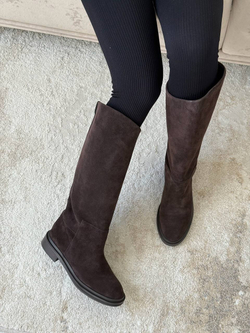 Сапоги из натуральной замши