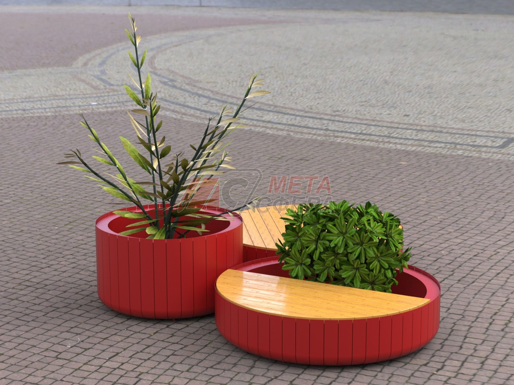 Вазон низкий STRIPES