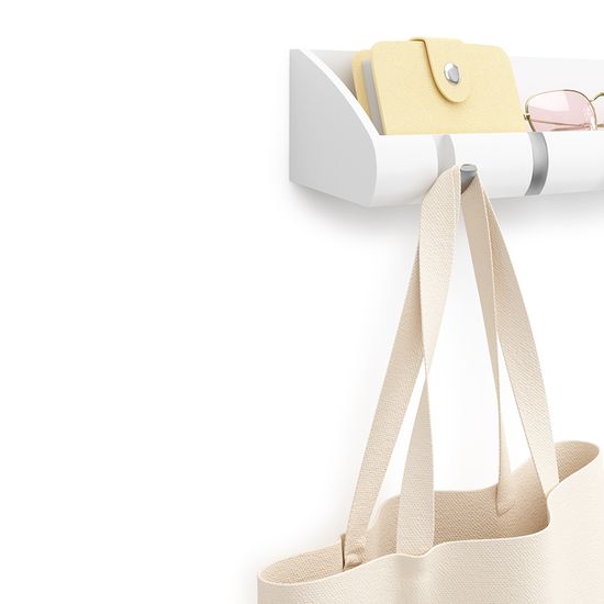 Вешалка-органайзер cubby белая