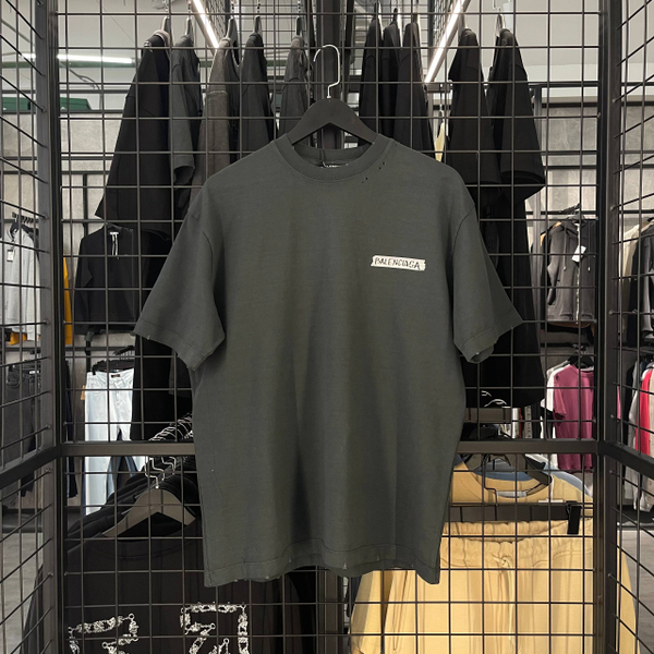 Футболка Balenciaga Masking Tape dark grey