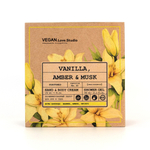 Набор космет. VEGAN.Love.Studio "Vanilla, Amber, Musk", (гель д/душа 300 мл + крем-лосьон 150 мл)