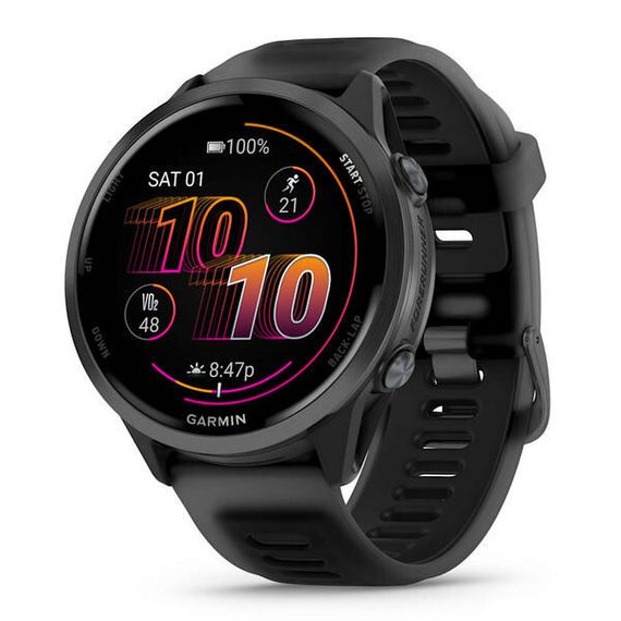 Garmin Forerunner 570 47 мм — сланцево-серый корпус, черный ремешок