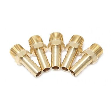 Штуцер пневматический наруж. резьба 1/4''- ''елочка''12мм Partner PA-MH04/08