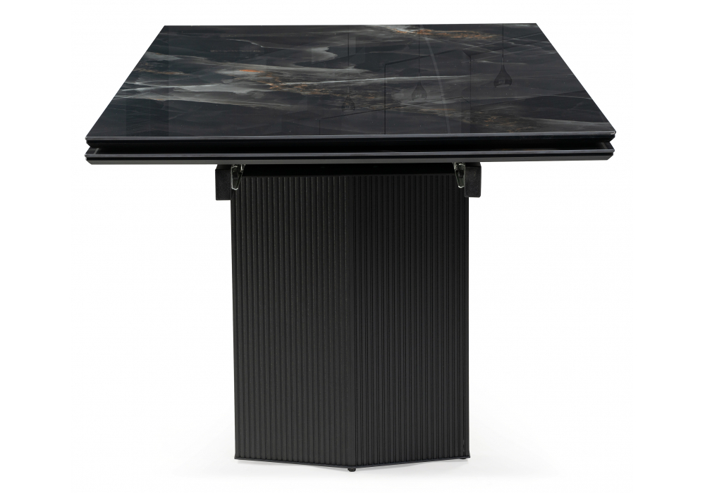 Керамический стол Woodville Монерон 200(260)х100х77 black paradise, черный