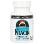 Source Naturals, Ниацин, 100 мг, 100 таблеток