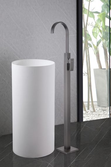 Смеситель ABBER Wasserfall AF8640NG напольный для раковины, никель