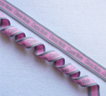 Лампасная лента (трикотажный, 2,5 см). ClassicModa Розовый/серый