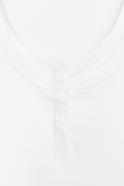 ZARA ТОП В РУБЧИК С ПУГОВИЦАМИ, БЕЛЫЙ