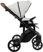 Детская коляска Roan Bass Next Кожа 2.0 2 в 1 BNL/70/2 Island Stone /Black/ руч.Коричневый