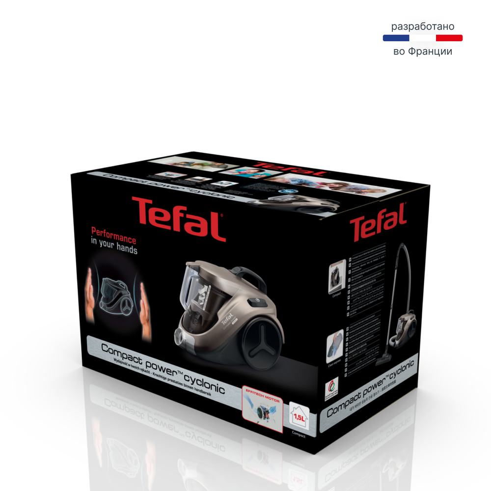 Пылесос с контейнером для пыли Tefal Compact Power TW3786RA