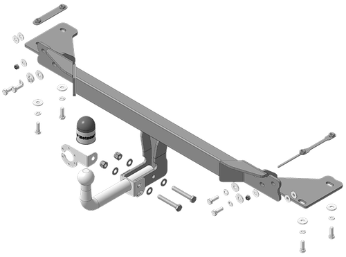 Фаркоп Motodor Geely Atlas Pro, 2021 - н.в., Belgee X70 2024- (оцинк. Шар) арт.94204-A