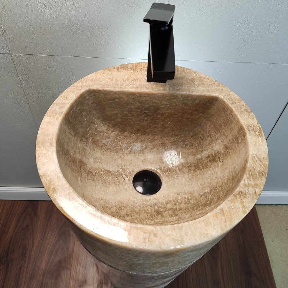 Раковина напольная из оникса Sunset ON-01348 (40*40*90 см)