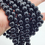 Жемчуг Майорка чёрная, классика, 8мм, штучно