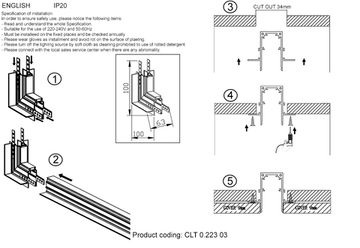 Внешний соединитель угловой для встраиваемого магнитного шинопровода CLT 0.223 03 BL чёрный Space Crystal Lux