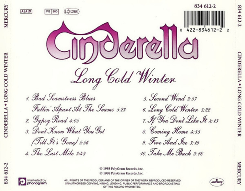 Cinderella / Long Cold Winter (CD)