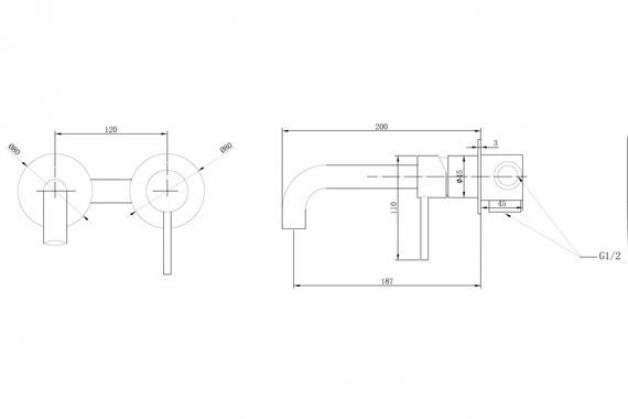 Смеситель ABBER Wasser Kreis AF8112 для раковины скрытого монтажа, хром