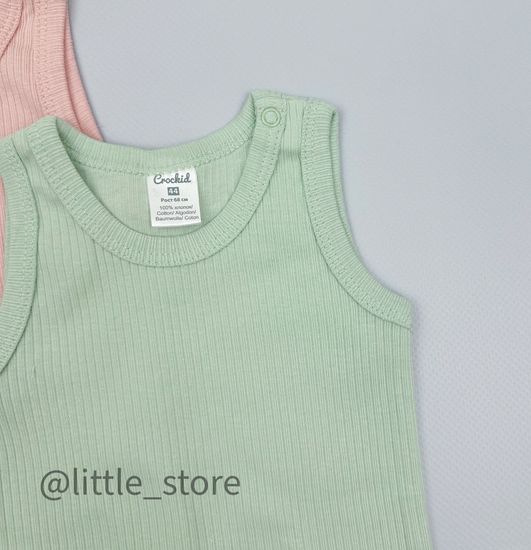 Боди-маечки хлопковые, Нефрит/жемчуг