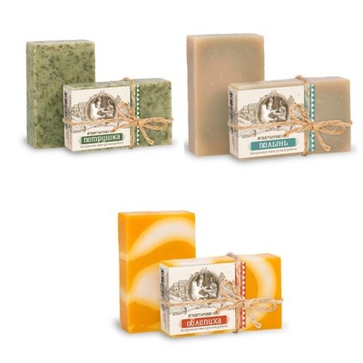1.8 Набор 3 мыла Kleona Петрушка, Полынь, Облепиха