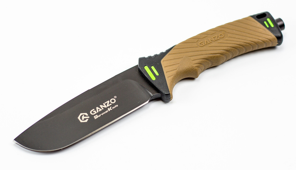 Нож Ganzo G8012 пустынный желтый, с чехлом