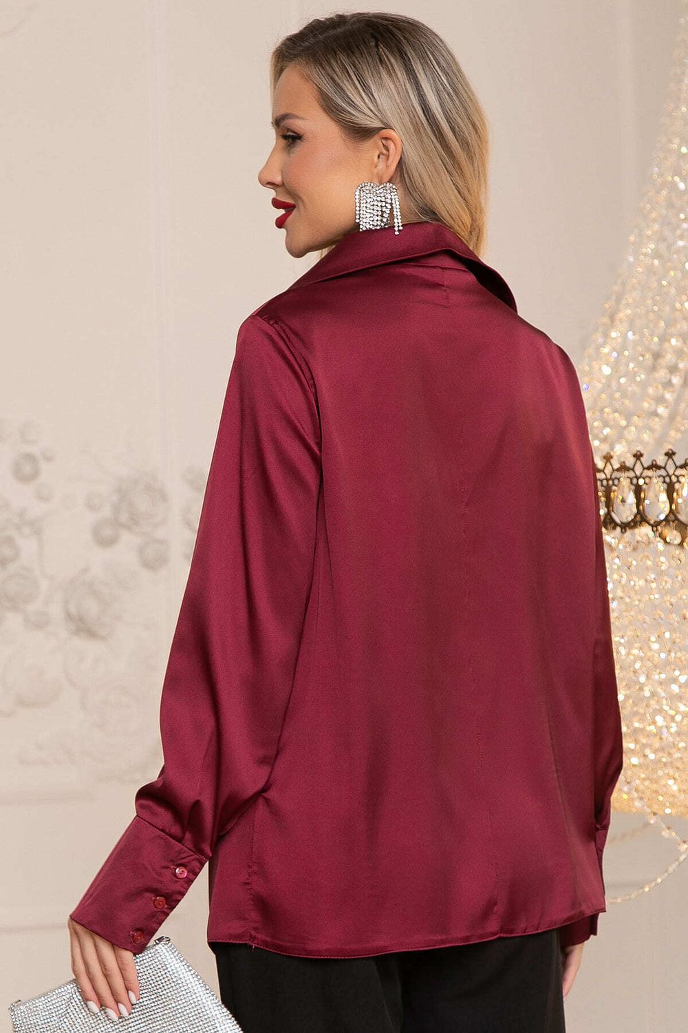 Блуза Шелковая сказка (рубин) Б14382-34М LT Collection