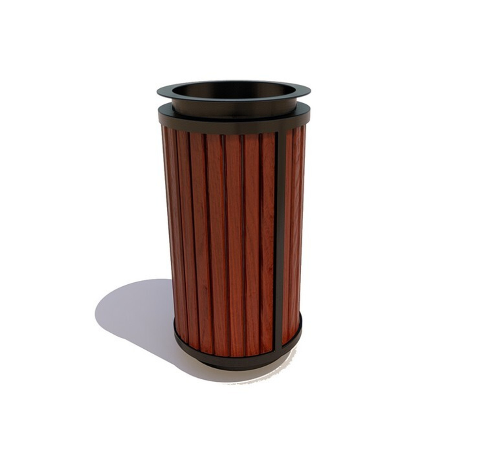 Урна уличная круглая "Стрит", махагон