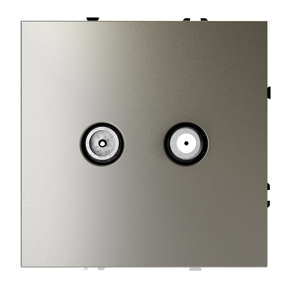 Розетка телевизионная встраиваемая VOLTUM S70 оконечная TV+SAT, (шелк)