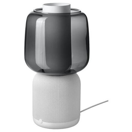 IKEA SYMFONISK  (ИКЕА СЙМФОНИСК)  -  Wi-Fi лампа/колонка, стеклянный рассеиватель, белый/черный