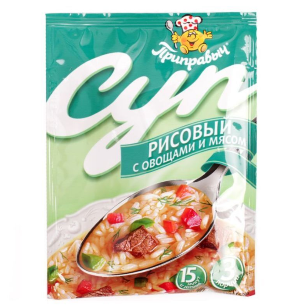 Суп Рисовый о овощами и мясом Приправыч 60 гр
