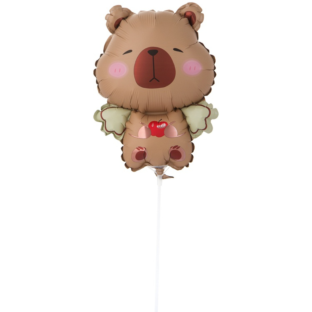 Шар Фольгированный Капибара с крыльями (Коричневый)