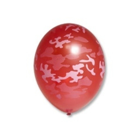 Шар (14"/36 см) Камуфляж, Красный/Розовый 25 шт.