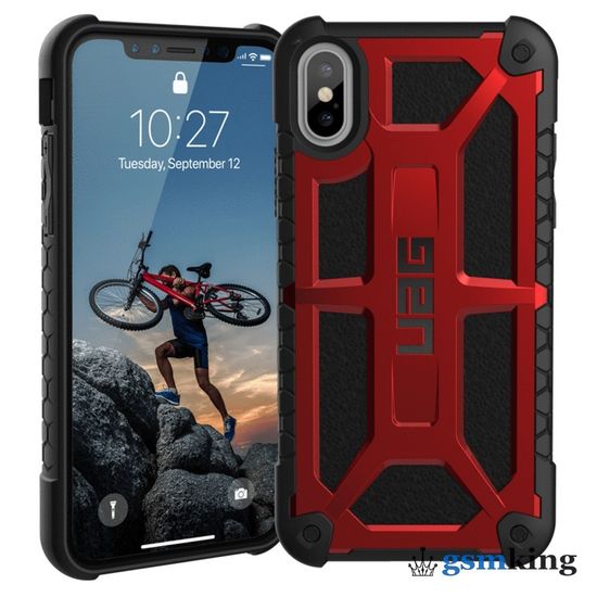 UAG Monarch Series Case for Apple iPhone XS/X Crimson (Малиновый)IPHX-M-CR