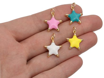 Подвеска "Звездочка" 17,5мм, эмаль