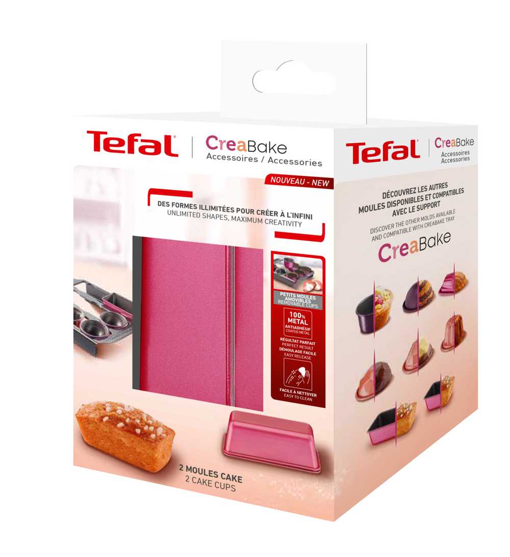 Набор из 2 форм Tefal Creabake 12,5х6,5 см J3079504
