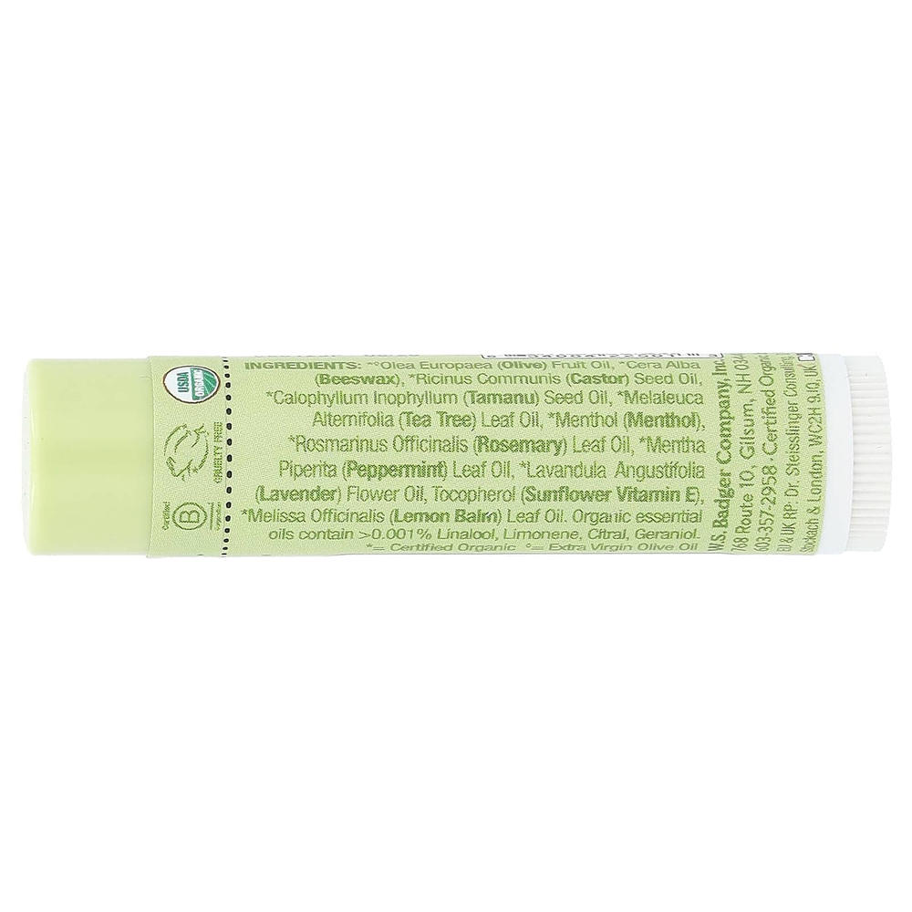 Badger, травяной бальзам для губ, чайное дерево, 4,2 г (0,15 унции)