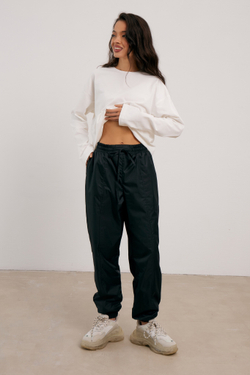 Джоггеры утеплённые, черные