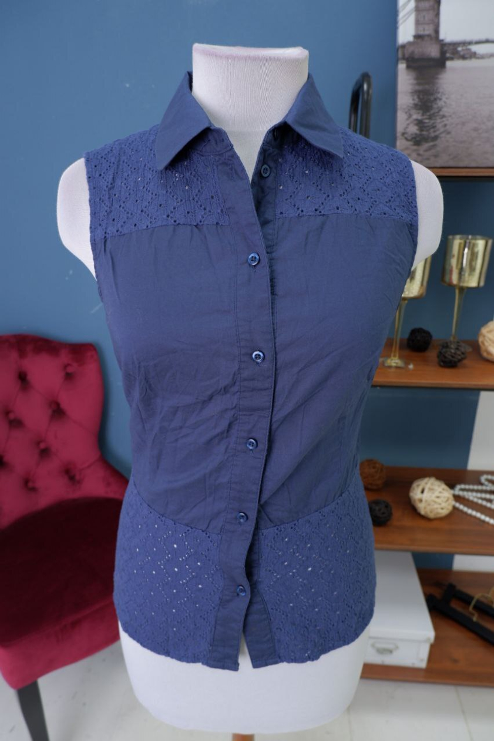 Блузка летняя с кружевом 42-44 размер