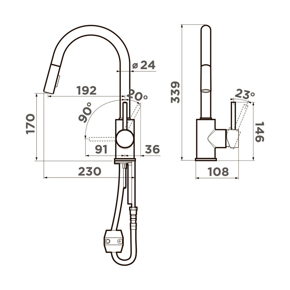 Смеситель Shinagawa 2 Plus-CA латунь/карамель