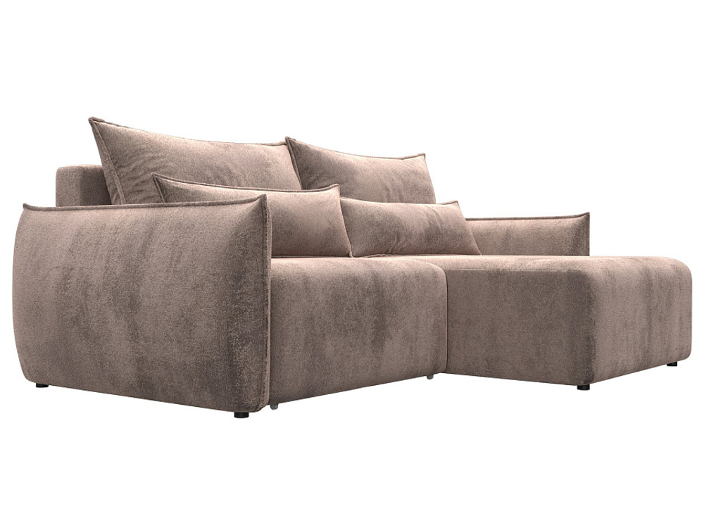 Диван угловой Лига-051 НПБ угол универсальный ВЕЛЮР TOWER 05 бежевый